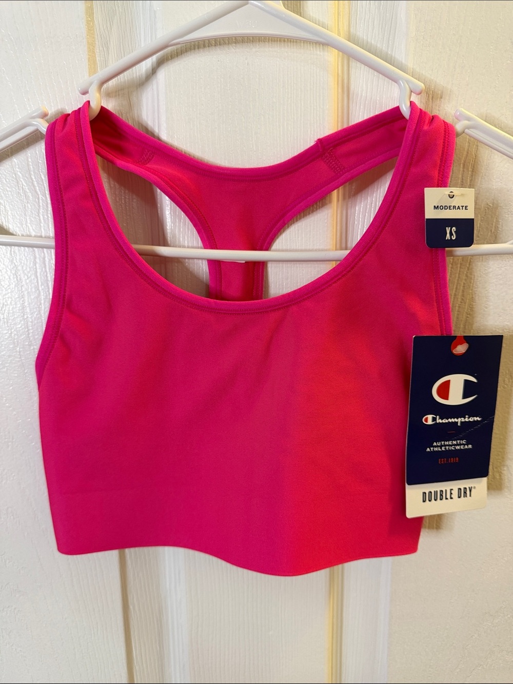 Champion Double Dry Hot Pink Racerback Sports Bra